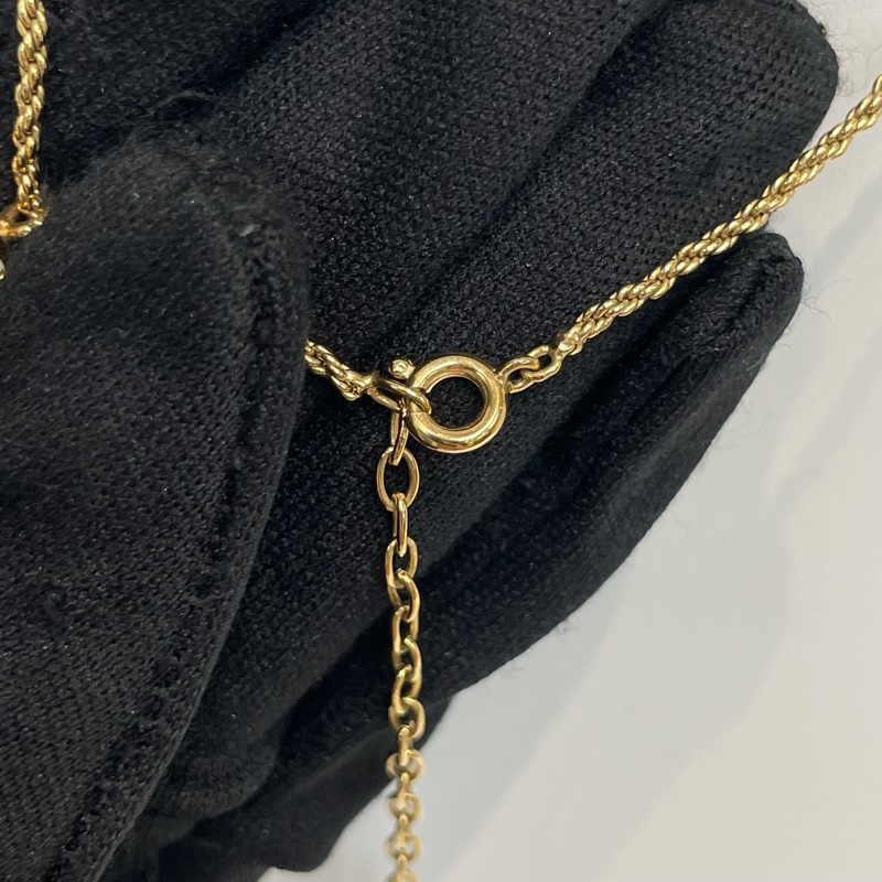 Dior 中古CD logo水鑽項鏈 XB352-7