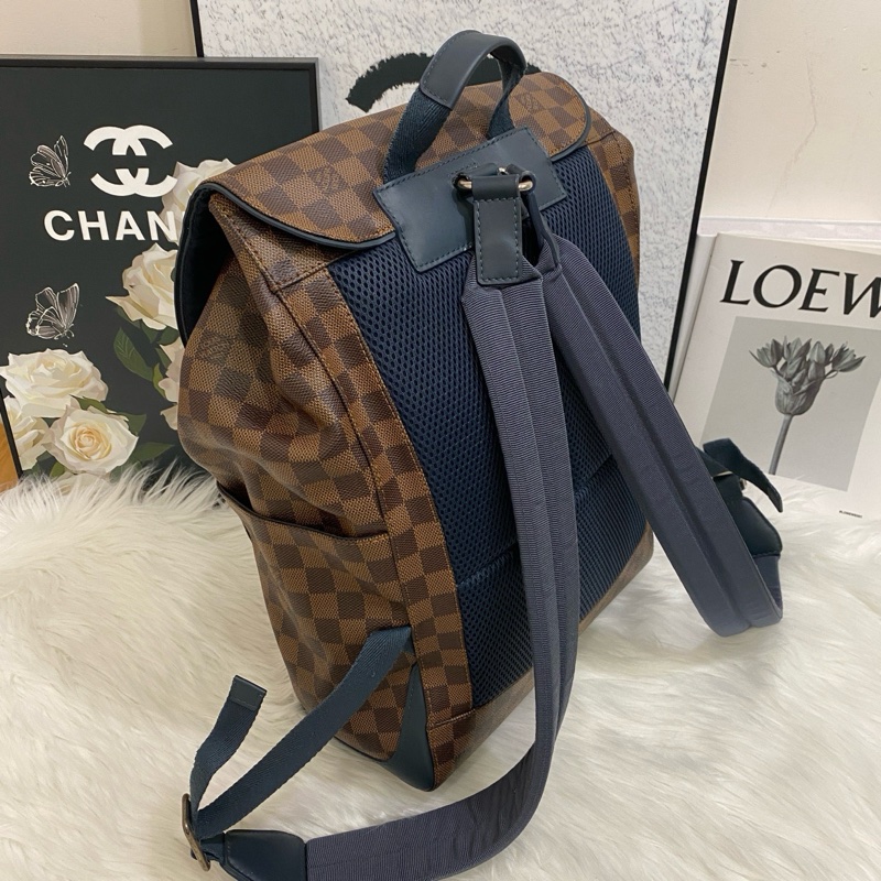 98新Lv 路易威登 Runner棋盤格雙肩包 超大容量  出行通勤都適用-3