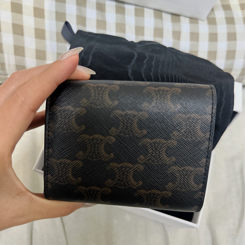 CELINE TRIOMPHE標誌印花小號翻蓋錢包-8