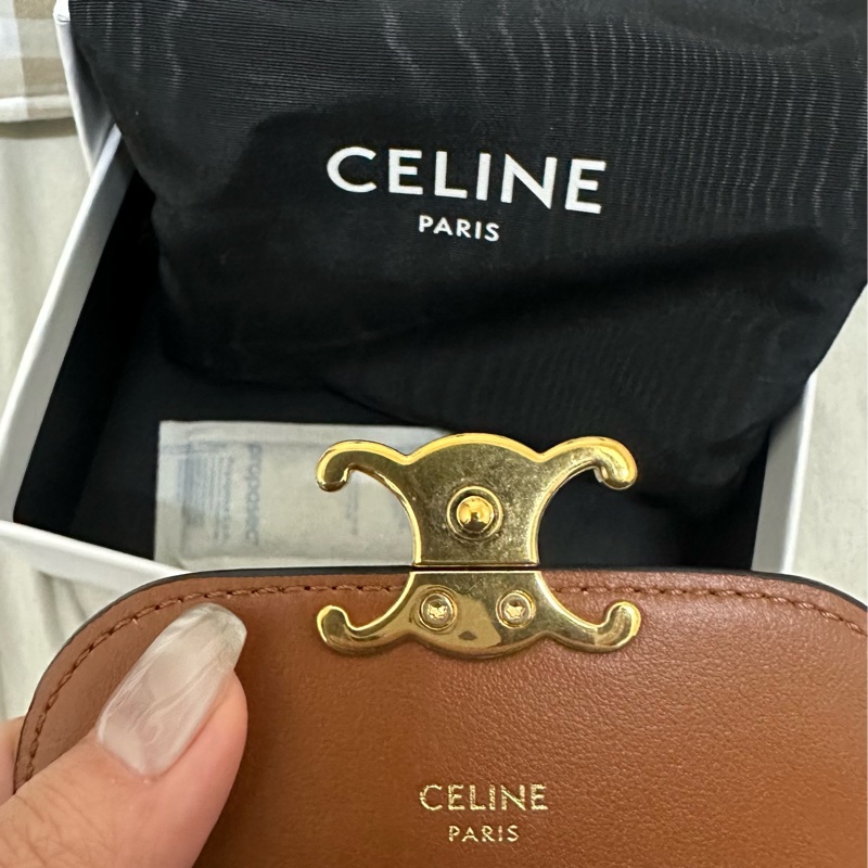 CELINE TRIOMPHE標誌印花小號翻蓋錢包-18