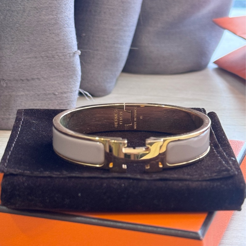 HERMES Clic H 手環 栗子色-4