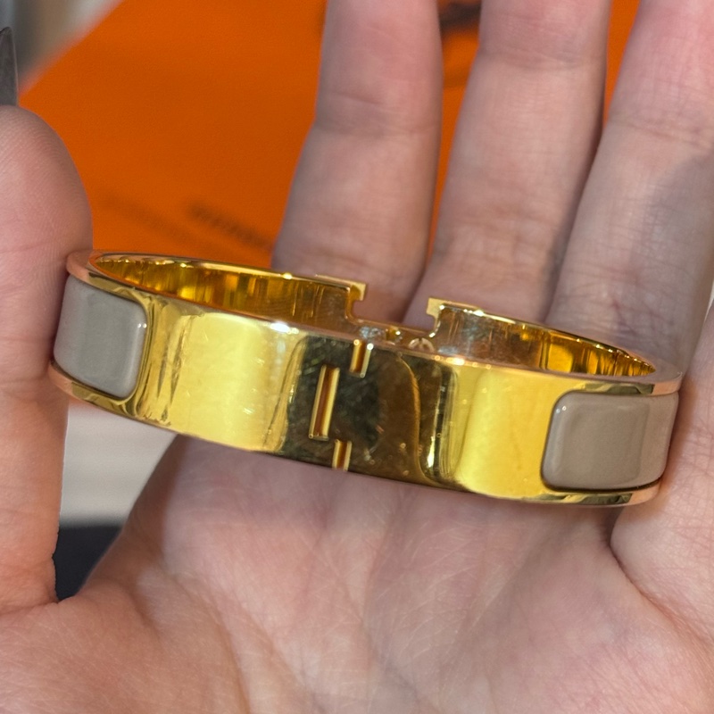 HERMES Clic H 手環 栗子色-6