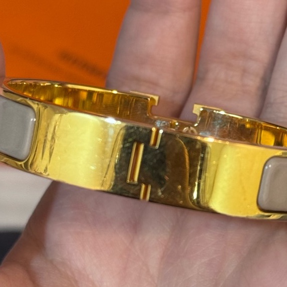 HERMES Clic H 手環 栗子色-8