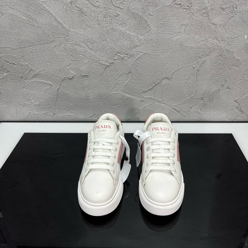 98新 PRADA 普拉達 粉標小白鞋/尺碼 36碼/輕微使用/-1