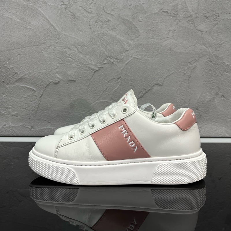 98新 PRADA 普拉達 粉標小白鞋/尺碼 36碼/輕微使用/-2
