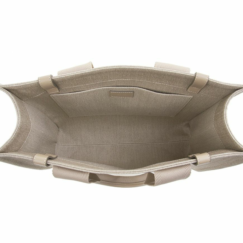 CHLOE 亞麻和皮革木質手提包-8