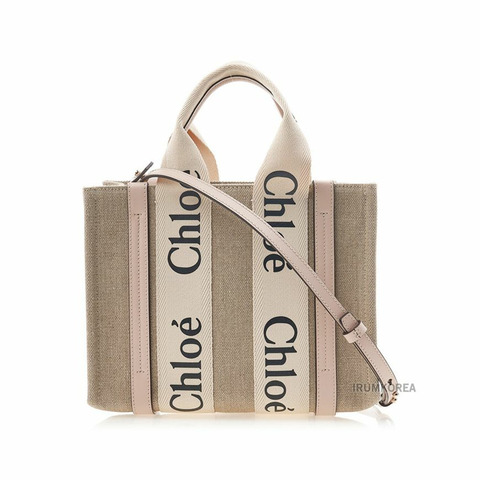 CHLOE 木紋亞麻小號手提包