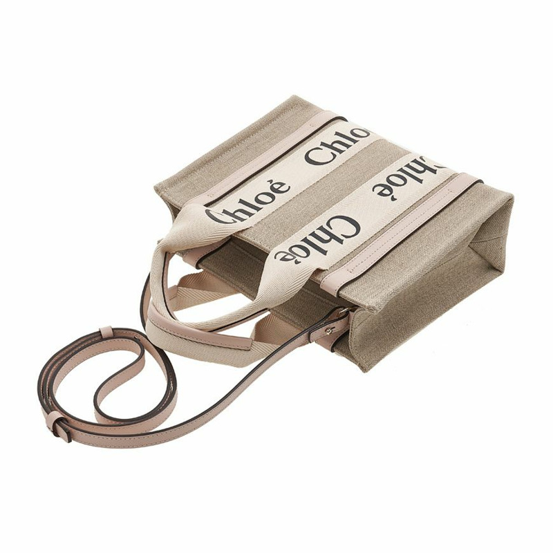 CHLOE 木紋亞麻小號手提包-3