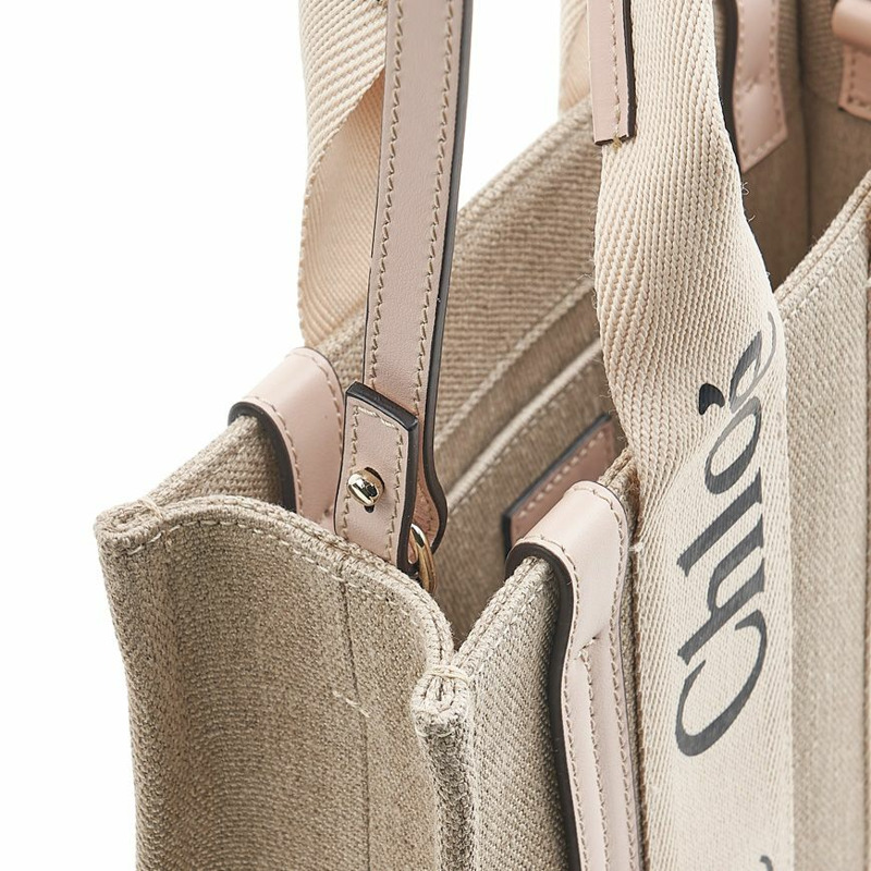 CHLOE 木紋亞麻小號手提包-7