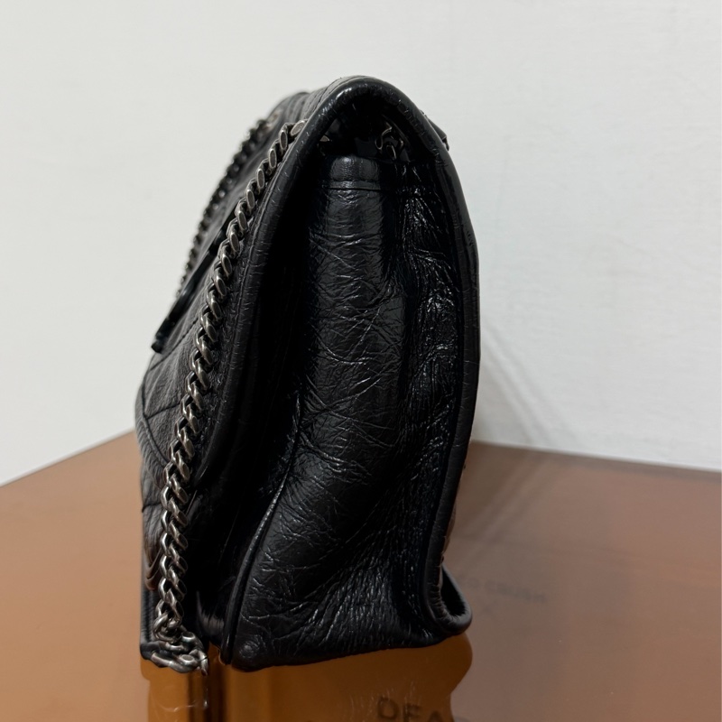 #極新 #全網最便宜 YSL Niki Baby 黑色銀鏈-3