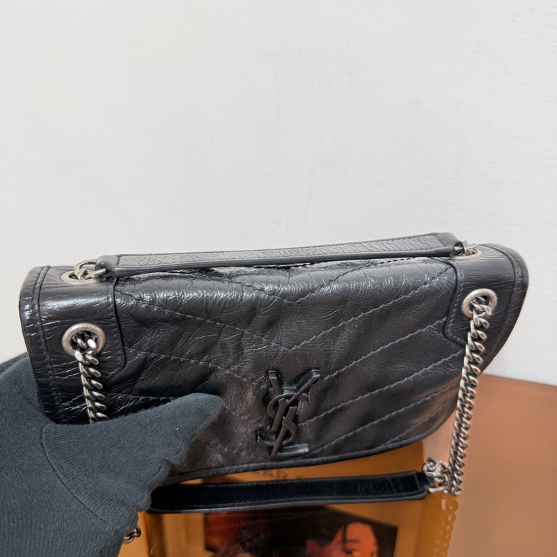 #極新 #全網最便宜 YSL Niki Baby 黑色銀鏈-6