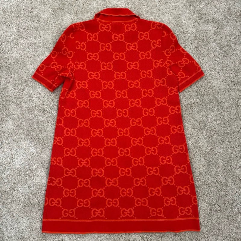 全新 Gucci古馳 GG Polo 連衣裙 紅色 尺碼：S-1