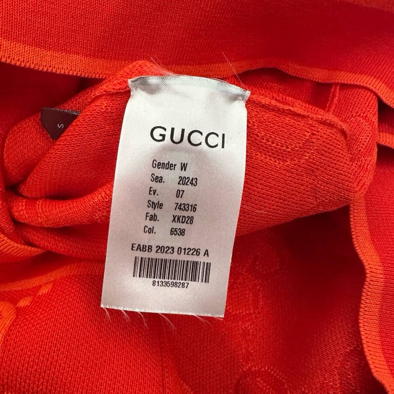 全新 Gucci古馳 GG Polo 連衣裙 紅色 尺碼：S-4