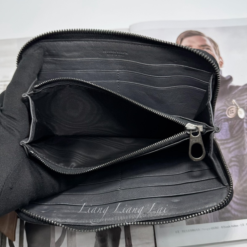 BOTTEGA VENETA BV 經典編織小牛皮拼接拉鍊長夾-8