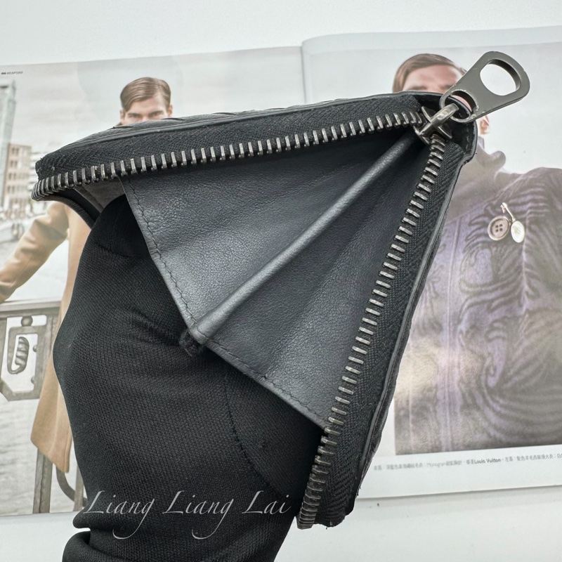 BOTTEGA VENETA BV 經典編織小牛皮拼接拉鍊長夾-13