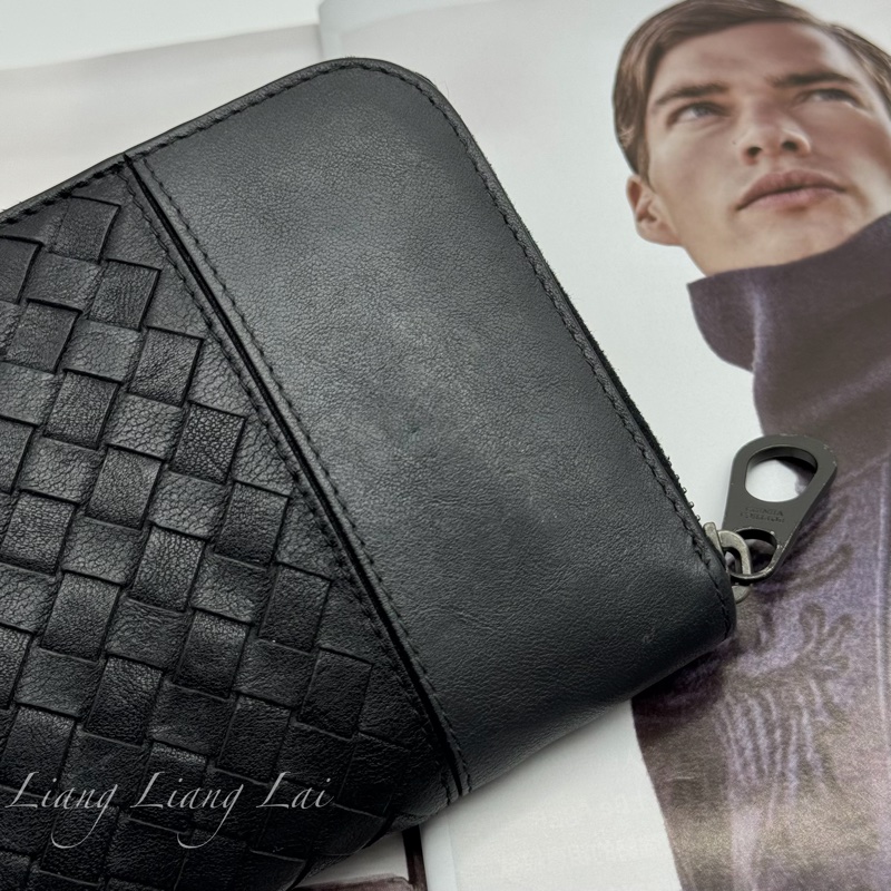 BOTTEGA VENETA BV 經典編織小牛皮拼接拉鍊長夾-15