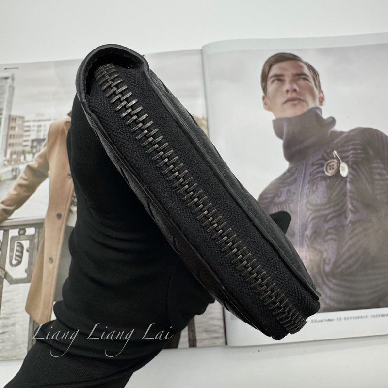 BOTTEGA VENETA BV 經典編織小牛皮拼接拉鍊長夾-20