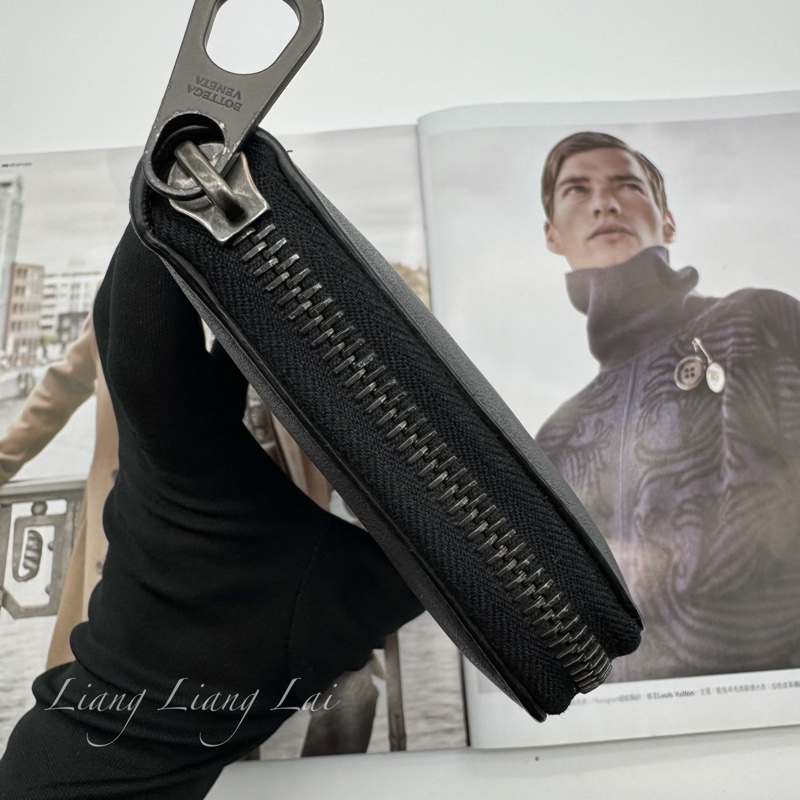 BOTTEGA VENETA BV 經典編織小牛皮拼接拉鍊長夾-21