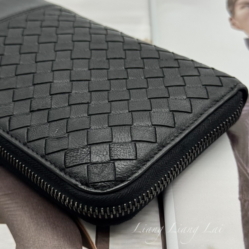 BOTTEGA VENETA BV 經典編織小牛皮拼接拉鍊長夾-23