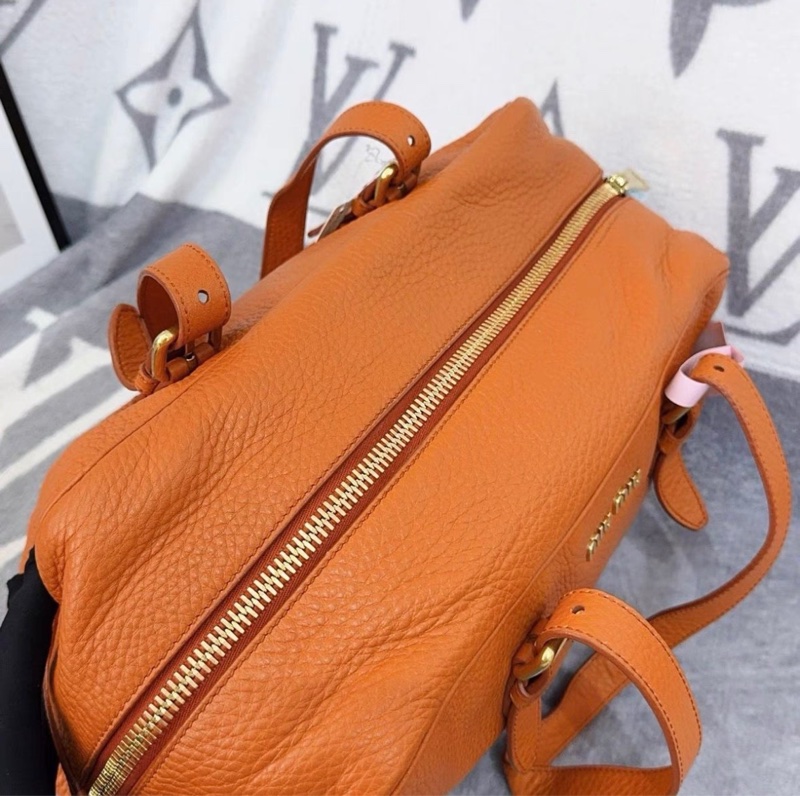 Miu miu 棕色保險齡球包-3