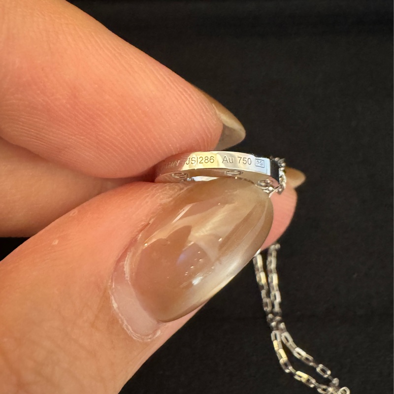 Cartier 銀圓圈小鑽love系列雙鏈手鏈 近全新半價割愛-2