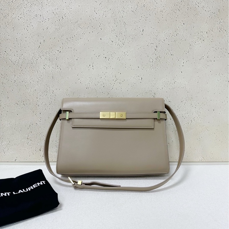 Saint Laurent 聖羅蘭 曼哈頓包 奶茶色 中號-0