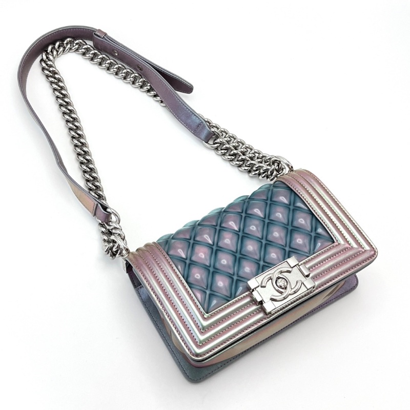 CHANEL 人魚姬 Leboy小號肩背斜背包20*13*7 98新配件塵袋-5