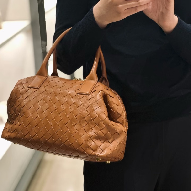 BV 棕色新款Bauletto中號手提肩背包30*17*12 98新配件塵袋購證-0