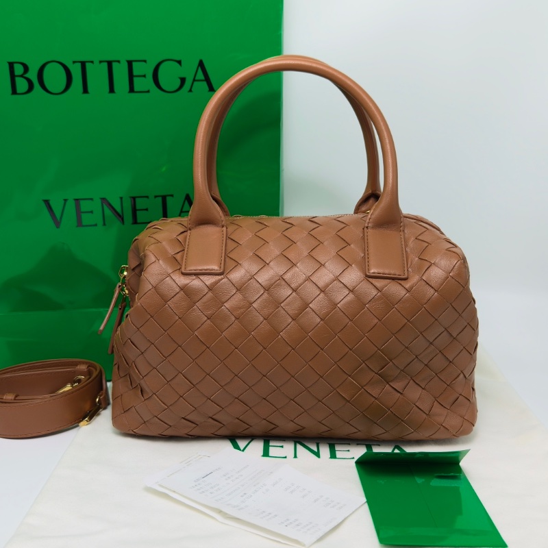 BV 棕色新款Bauletto中號手提肩背包30*17*12 98新配件塵袋購證-1