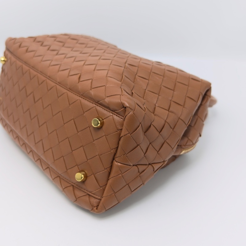 BV 棕色新款Bauletto中號手提肩背包30*17*12 98新配件塵袋購證-3