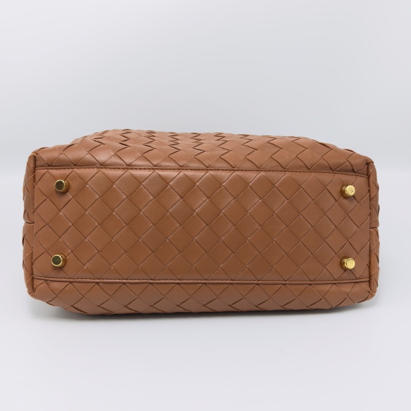 BV 棕色新款Bauletto中號手提肩背包30*17*12 98新配件塵袋購證-4