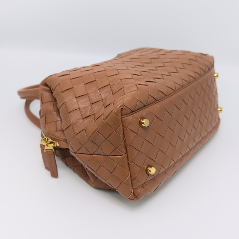 BV 棕色新款Bauletto中號手提肩背包30*17*12 98新配件塵袋購證-5