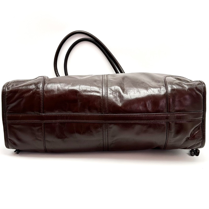 PRADA 深棕色Soft lux Bonnie大號手提肩背斜背包 38*24*12 99新配件塵袋購證-4