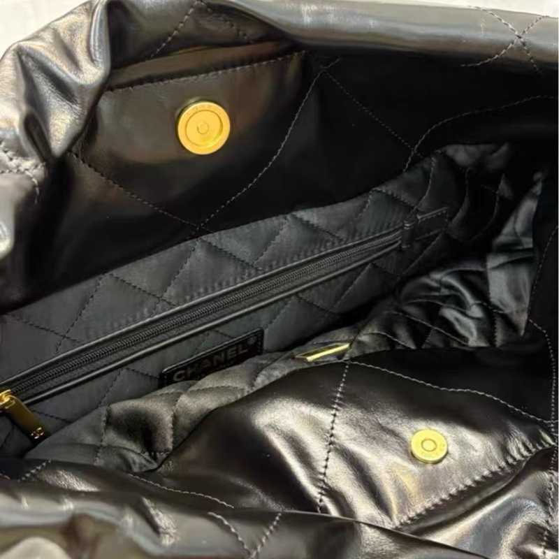 全網最低價 Chanel 22 Bag 黑金中號 全新未用-2