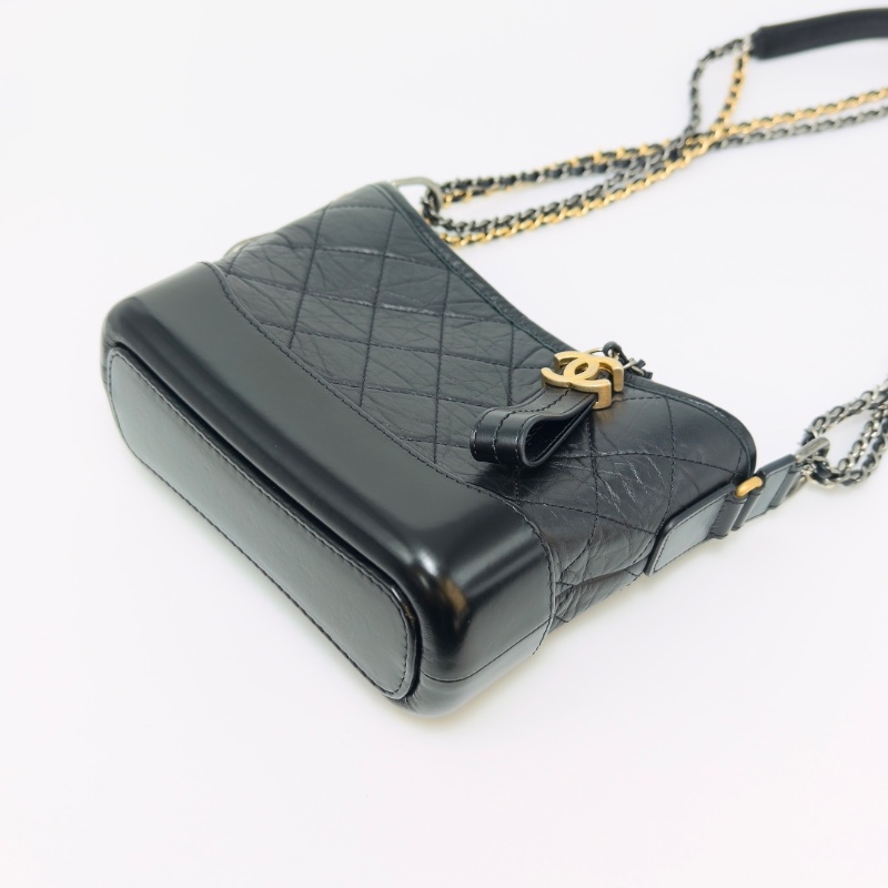 CHANEL黑金小號流浪肩背斜背包 20*16*9 99新配件塵袋-5