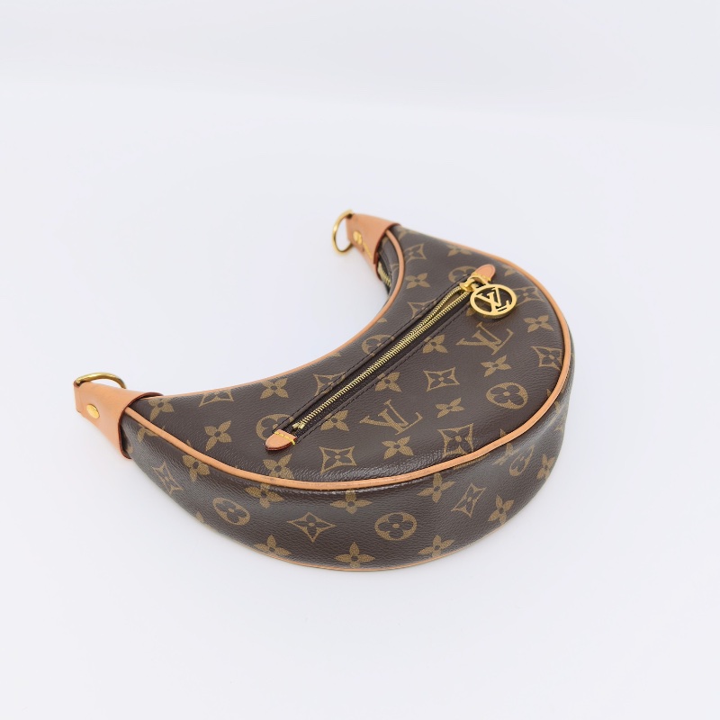 LV LOOP經典老花手提肩背月亮包 23*12*6.5 芯片款 98新配件塵袋購證吊牌-3