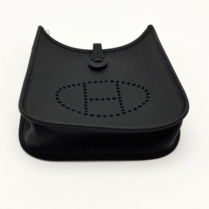 HERMES 黑銀mini evelyne 肩背斜背包17*17.5*5.5 全新閒置配件塵袋-4