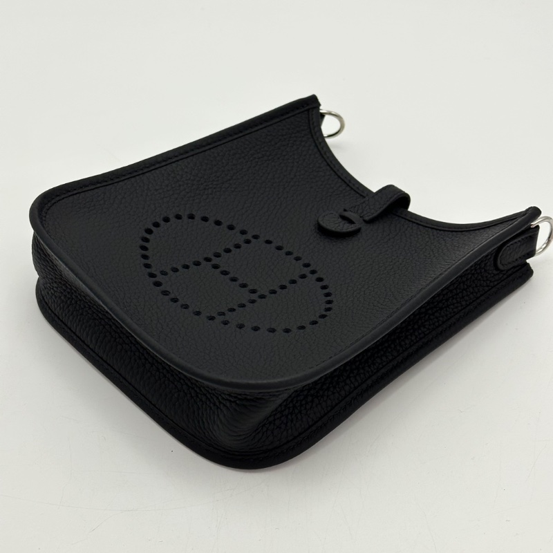 HERMES 黑銀mini evelyne 肩背斜背包17*17.5*5.5 全新閒置配件塵袋-5