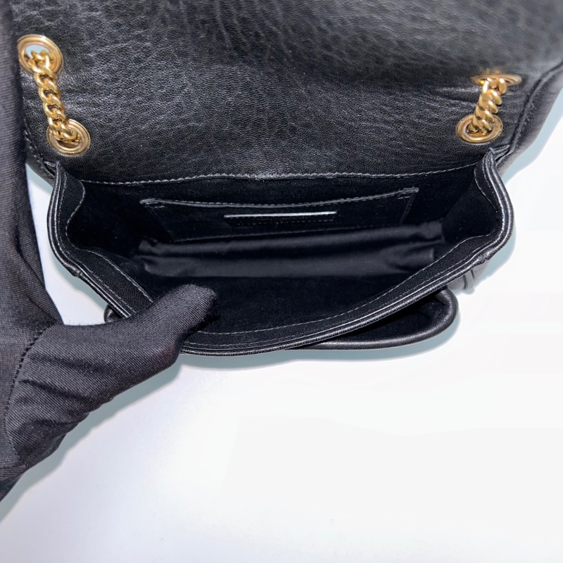 YSL新款黑金mininiki鏈條肩背斜背包 18*13*5 99新配件盒子塵袋購證-2