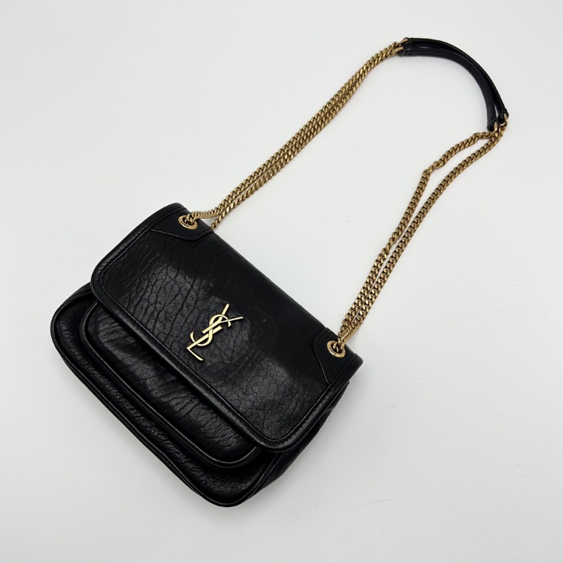 YSL新款黑金mininiki鏈條肩背斜背包 18*13*5 99新配件盒子塵袋購證-5