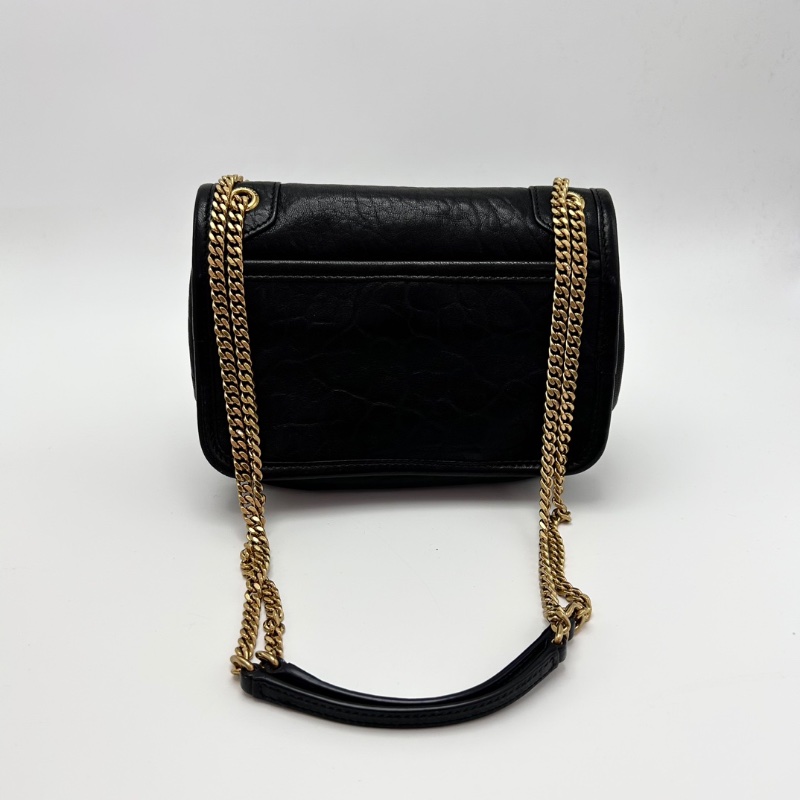 YSL新款黑金mininiki鏈條肩背斜背包 18*13*5 99新配件盒子塵袋購證-6