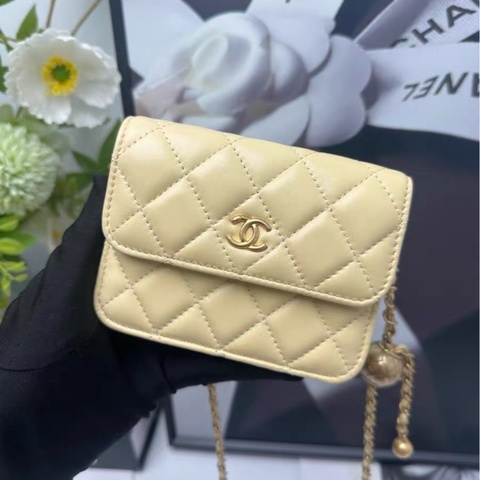 全網最低價 鵝黃色金球小廢包 97新