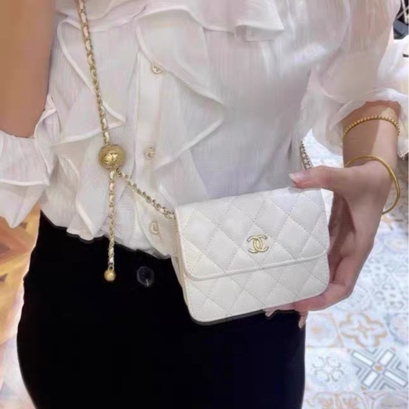 全網最低價 鵝黃色金球小廢包 97新-5