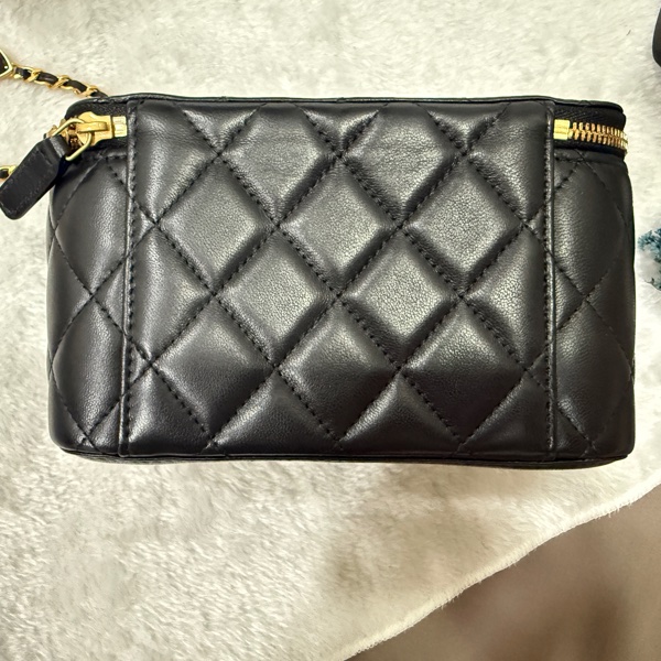 Chanel 香奈兒 黑色 長盒子 化妝箱 鏡子款-7