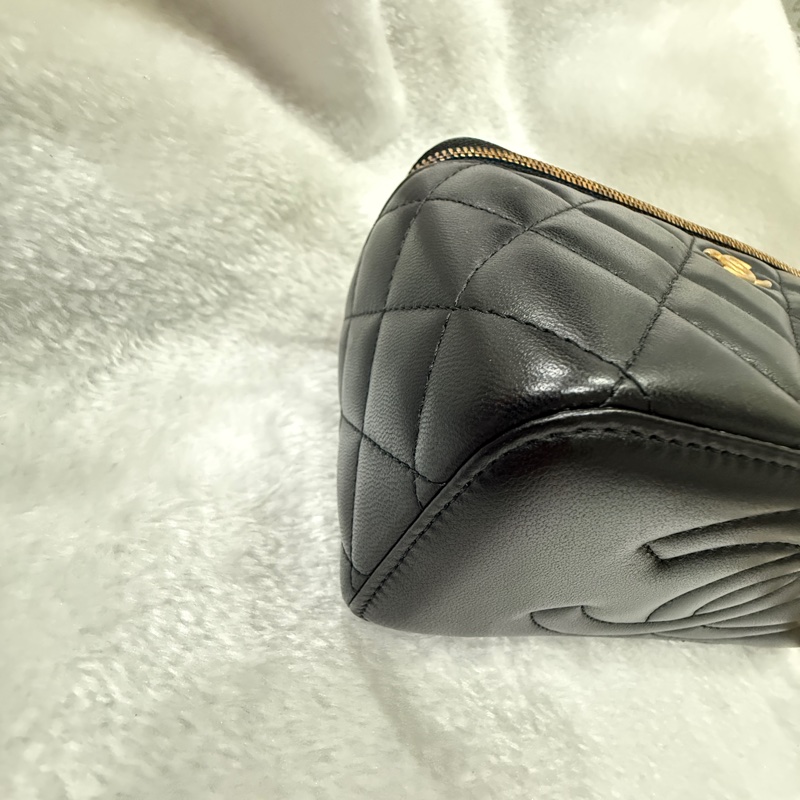 Chanel 香奈兒 黑色 長盒子 化妝箱 鏡子款-8