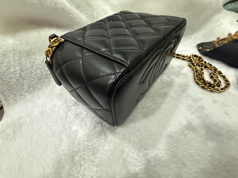 Chanel 香奈兒 黑色 長盒子 化妝箱 鏡子款-11