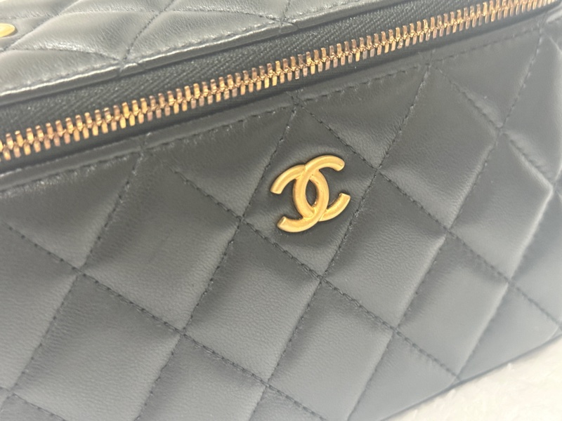 Chanel 香奈兒 黑色 長盒子 化妝箱 鏡子款-20
