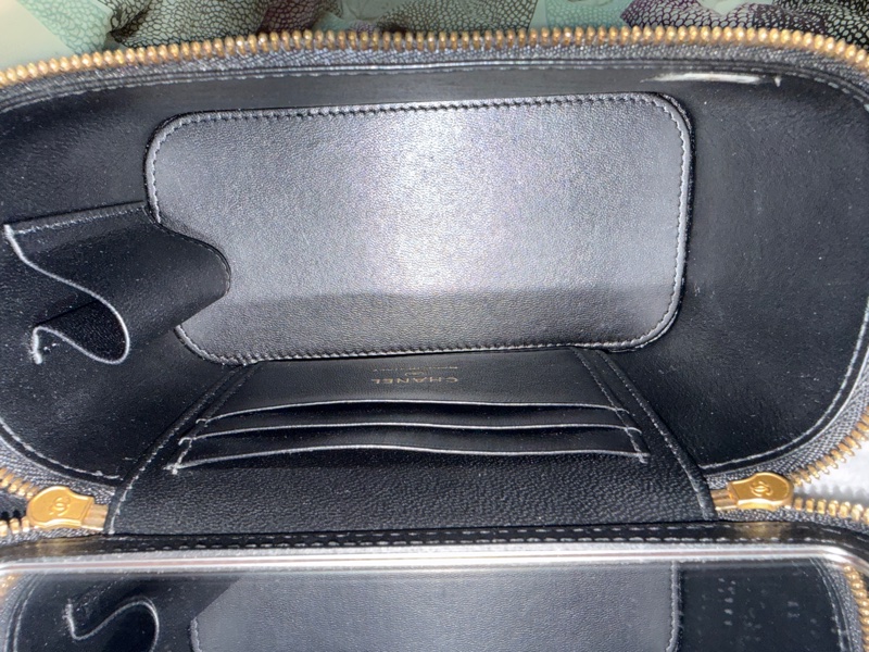 Chanel 香奈兒 黑色 長盒子 化妝箱 鏡子款-2