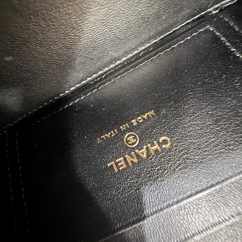 Chanel 香奈兒 黑色 長盒子 化妝箱 鏡子款-5