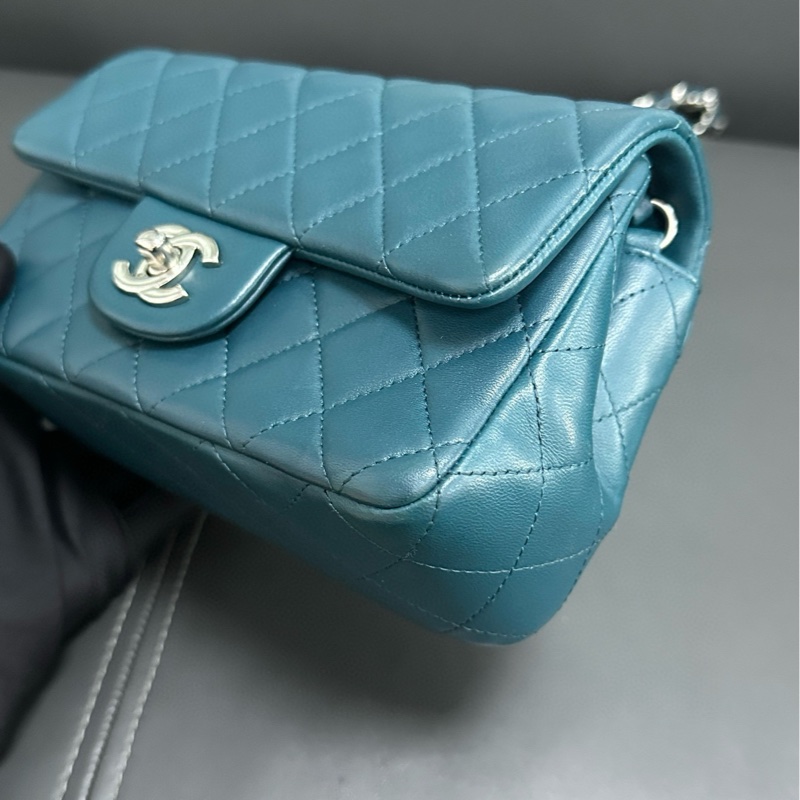Chanel Mini Classic Flap 綠色-7